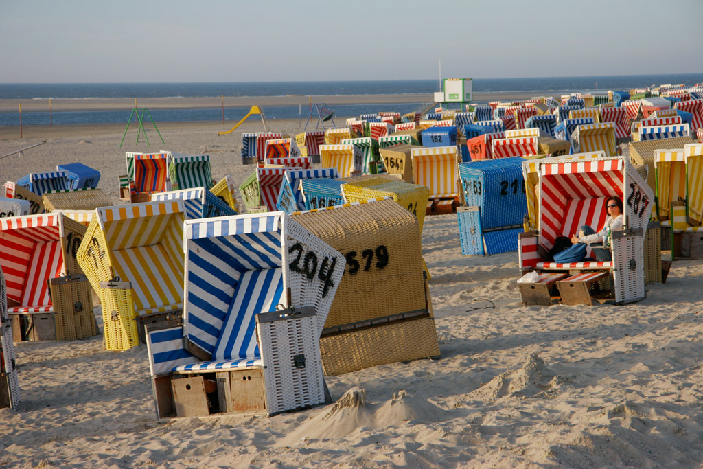 Strandkörbe Abendsonne